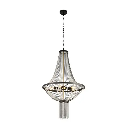 Akciós ár Baguette függőlámpa, fekete/réz, üveg, E14, 162 cm