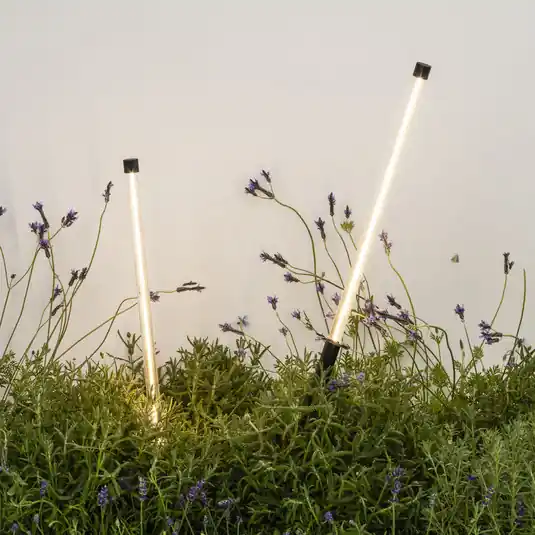 Bambou 1068 LED földi tüskés lámpa, fekete, alumínium/üveg, magasság 80 cm Szuper akció