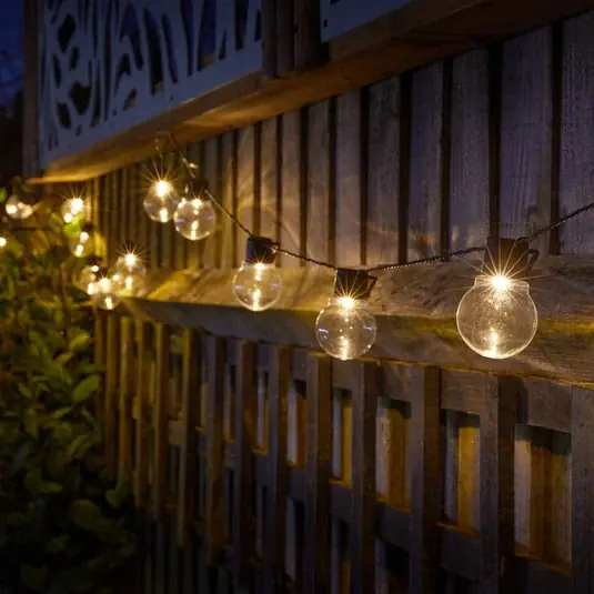 GloBulb LED-es napelemes fényfüzér, 20 lámpás, IP44 Bestseller