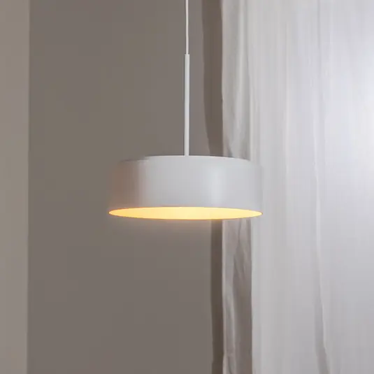 Bestseller BEGA LED-es függesztett lámpatest Studio Line, Ø 36 cm, fehér-arany, DALI