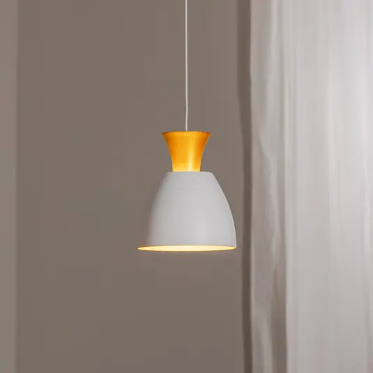 LED-es függőlámpa Studio Line 51277, fehér/réz, Ø 20 cm Alacsony ár