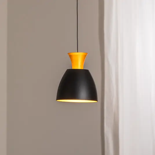 Biztonságos vásárlás LED-es függőlámpa Studio Line 51229, fekete/réz, Ø 20 cm
