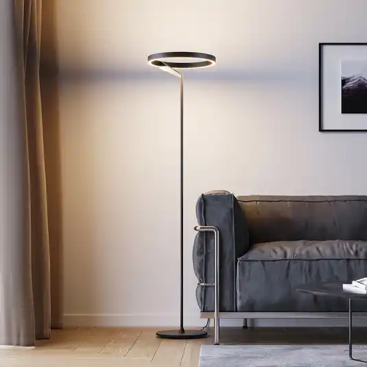 Vedd meg online Molto Luce LED állólámpa Melli F, fekete, alumínium, magasság 168 cm