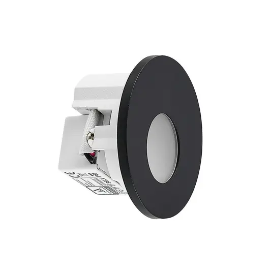 Azonnal elérhető Molto Luce LED süllyesztett lámpa Wall 68R IP44 RD, fekete, CCT