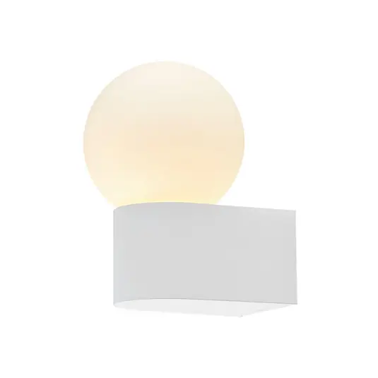 Molto Luce Lanu kerek kültéri fali lámpa, fehér, alumínium/üveg Különleges ajánlat