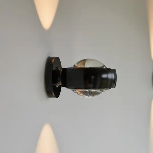 Legkelendőbb LOOM DESIGN LED fali világítás Optic, fekete alumínium Ø 12 cm