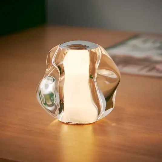 Legnépszerűbb LOOM DESIGN LED tölthető asztali világítás Ice Ball, króm, Ø 10,5 cm