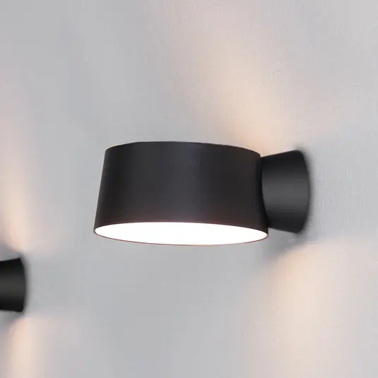 LOOM DESIGN LED fali világítás Cookie fekete alumínium Ø 15 cm Nézd meg most