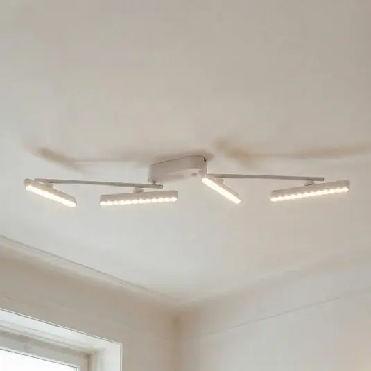 Lindby LED-es reflektor Eldrin, fehér, 4 lámpás, fénypontok Vedd meg online