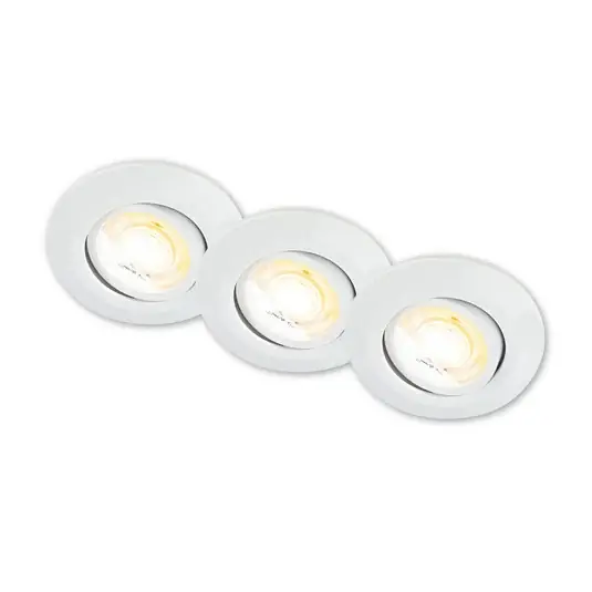 Klira LED-es süllyesztett lámpa, fehér, forgatható, dimmelhető, 3 darabos Vedd meg most