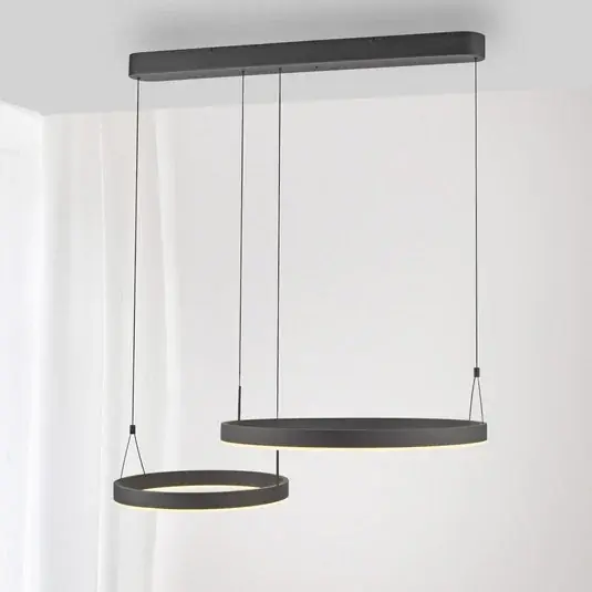 Csak ma Paul Neuhaus Esko LED-es függőlámpa, fekete, hossza 90 cm