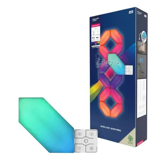 Nézd meg most LED fali lámpa LED Magic Panel RGBW, hatszögletű, 12 darabos szett