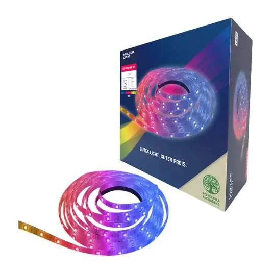 LED-Strip Smart RGB, 2 m hosszú, zeneérzékelő, USB, Tuya applikáció Népszerű