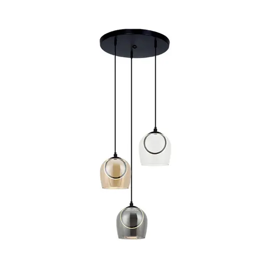 LED-es függőlámpa 23081, 3-lámpás, üveg, Ø 44 cm, 3000 K Legkelendőbb