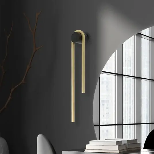 LED fali lámpa 23107, magasság 60 cm, fekete/arany színű Árcsökkenés