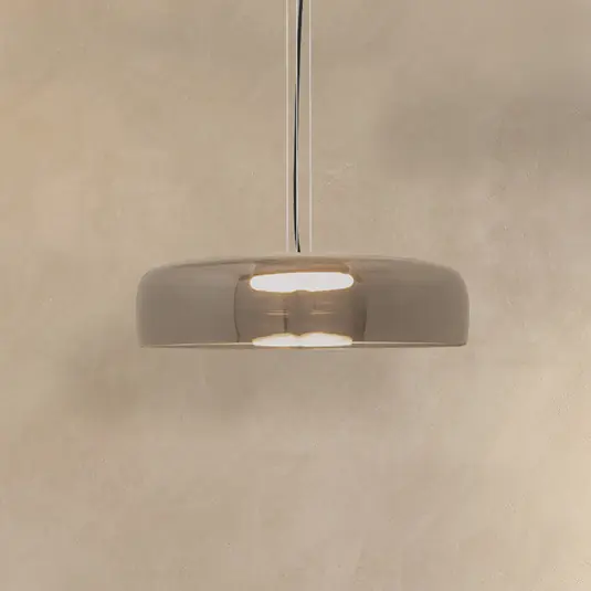 LED-es függőlámpa 23053, füstszürke, üveg, 1 db, Ø 42 cm Legnépszerűbb