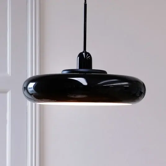 Akció Dyberg Larsen Planet lógó lámpa, fekete, Ø 40 cm, fém