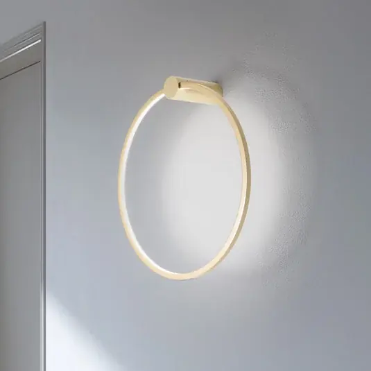 Különleges ajánlat LED fali világítás Saturno, arany, Ø 50 cm, fém, 4000 K