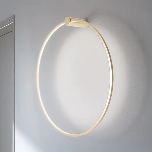 LED fali világítás Saturno, arany, Ø 80 cm, fém, 4000 K Biztonságos vásárlás