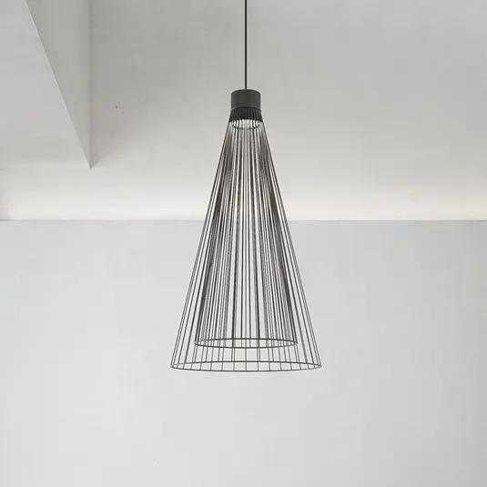 Azonnali szállítás Karman LED lógó világítás Ikonika, fekete, Ø 40 cm, fém