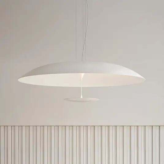 Karman LED lógó világítás BLANCO, Ø 92 cm, fehér, fém Outlet