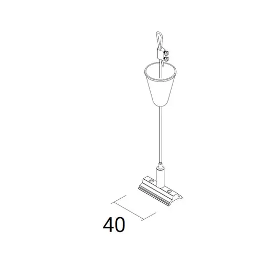 Prémium Ivela függesztés SQUARE 48 V, fehér, reteszelés, lengőkar 2 m