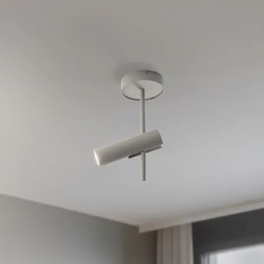 Újdonság Leda 1 mennyezeti spotlámpa, taupe, 1 izzó, acél, GU10, magasság 34 cm