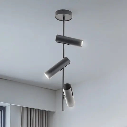 Ne maradj le Leda 3 mennyezeti spotlámpa, antracit, 3 izzós, acél, magasság 76 cm