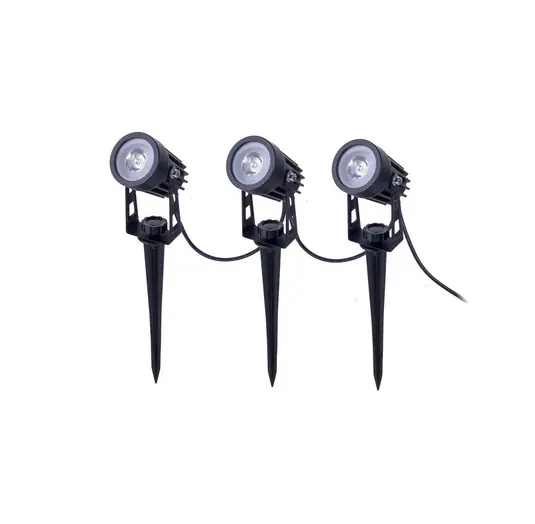 LED-Solar-Földi tüskés spotlámpa SPOTI, fekete, 3 db-os szett, IP44 Legkelendőbb