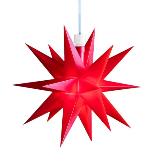STERNTALER LED csillag, piros, 18 ágú, Ø 16 cm, IP44 elem Akció