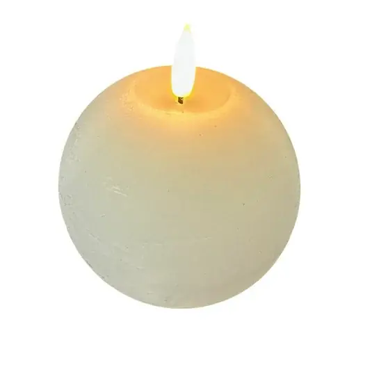 Alacsony ár STERNTALER LED viaszgyertya, fehér, magasság 11 cm, gömb, elem