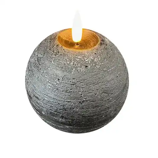 Azonnali szállítás STERNTALER LED gyertya, fekete, magasság 11 cm, gömb, elem
