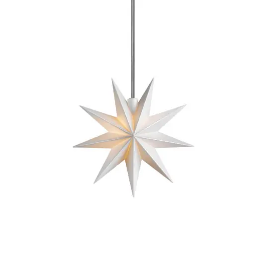 Szezonális akció STERNTALER LED csillag, fehér, Ø 15 cm, 9 ágú, IP44 elem