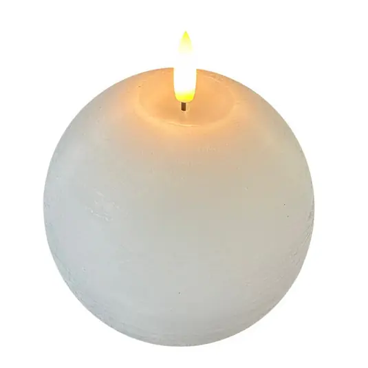 Különleges ajánlat STERNTALER LED viaszgyertya, fehér, magasság 13 cm, gömb, elem
