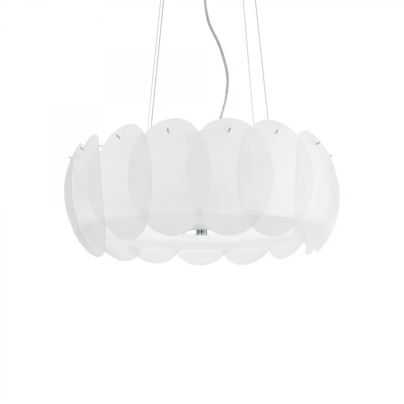 Exkluzív ajánlat Ideal Lux 090481 mennyezeti függőlámpa Ovalino Bianco 8x60W E27 - fehér