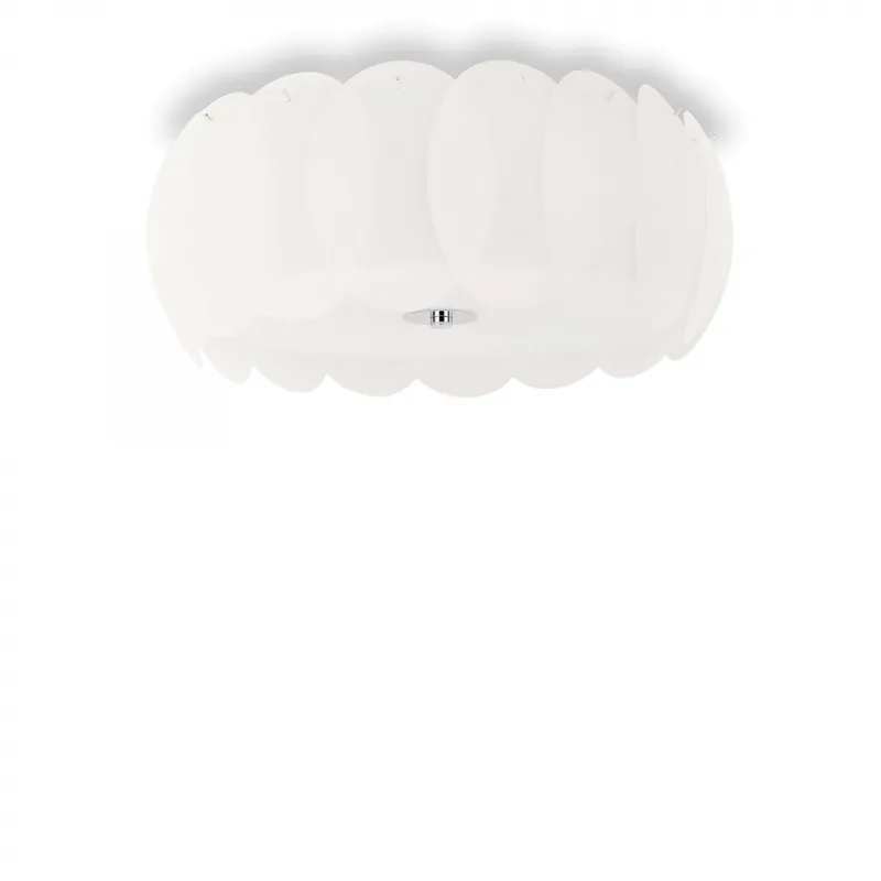 Szuper akció Ideal Lux 094014 mennyezetre szerelhető lámpa Ovalino 8x60W E27 - fehér