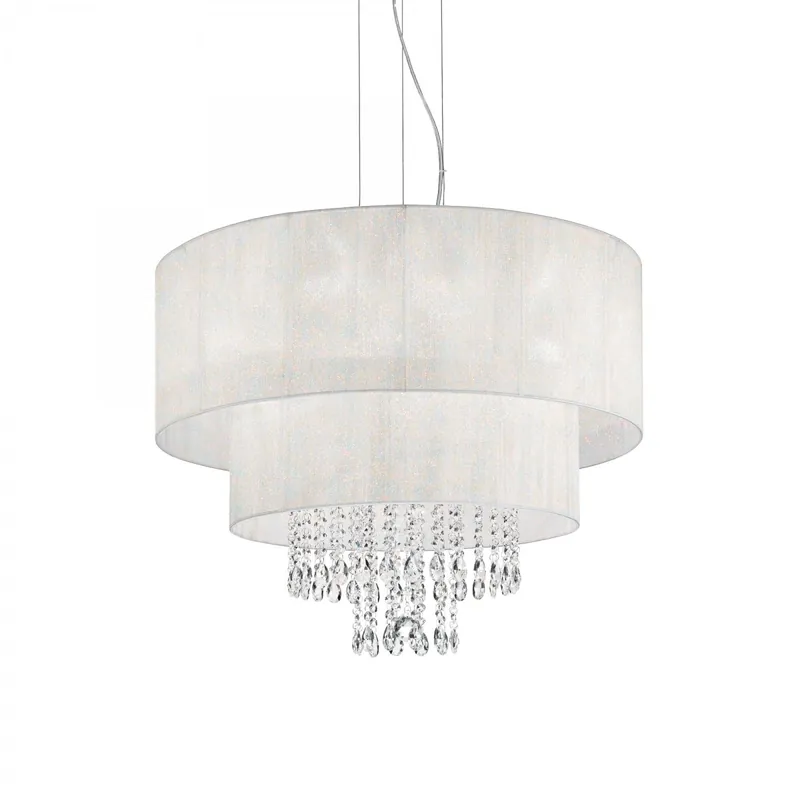 Akciós ár Ideal Lux 068299 függőlámpa Opera 6x60W E27 - fehér