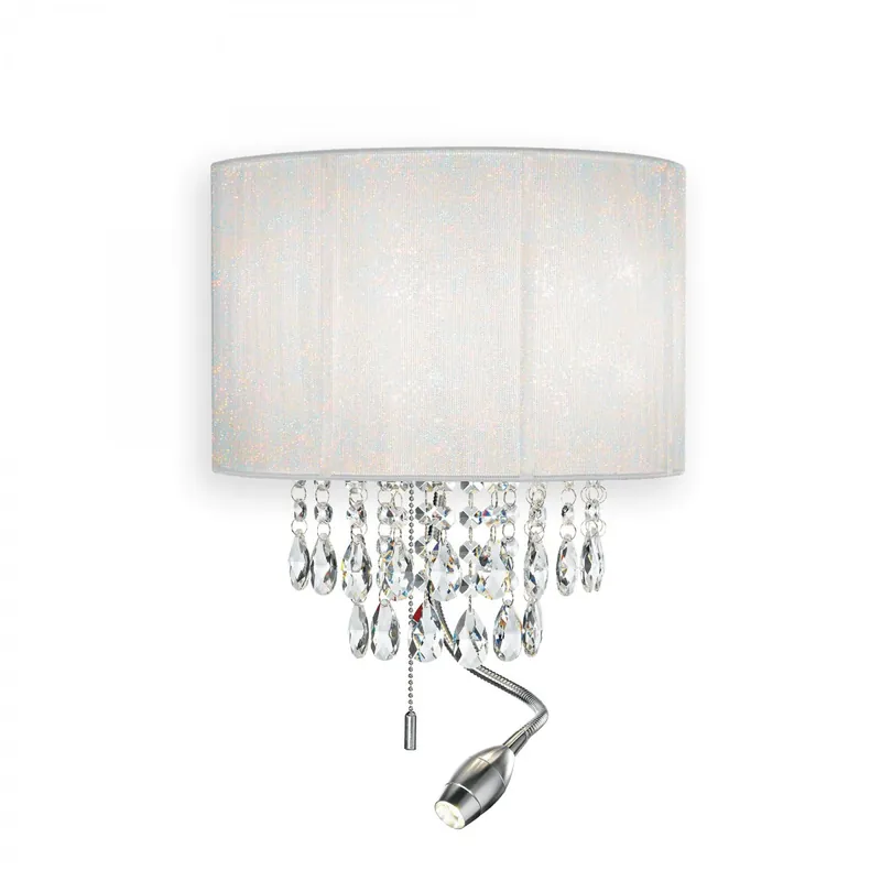 Ideal Lux 068268 fali lámpa irányított lámpával Opera 2x40W E14 - fehér Újdonság