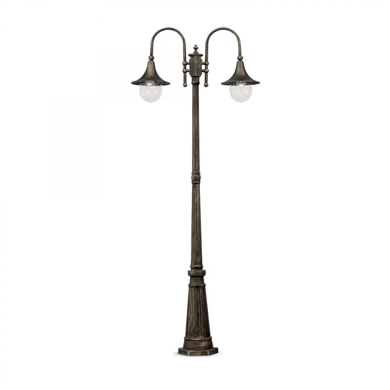 Kedvezmény Ideal Lux 024097 kültéri lámpa Cima 2x60W E27 IP44 - fekete-arany