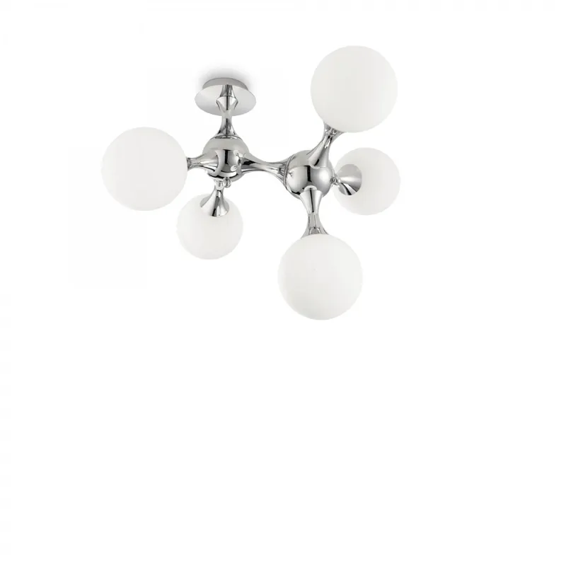 Ideal Lux 073712 mennyezetre szerelhető és fali lámpa Nodi Bianco 5x40W E14 - króm, fehér Nézd meg most