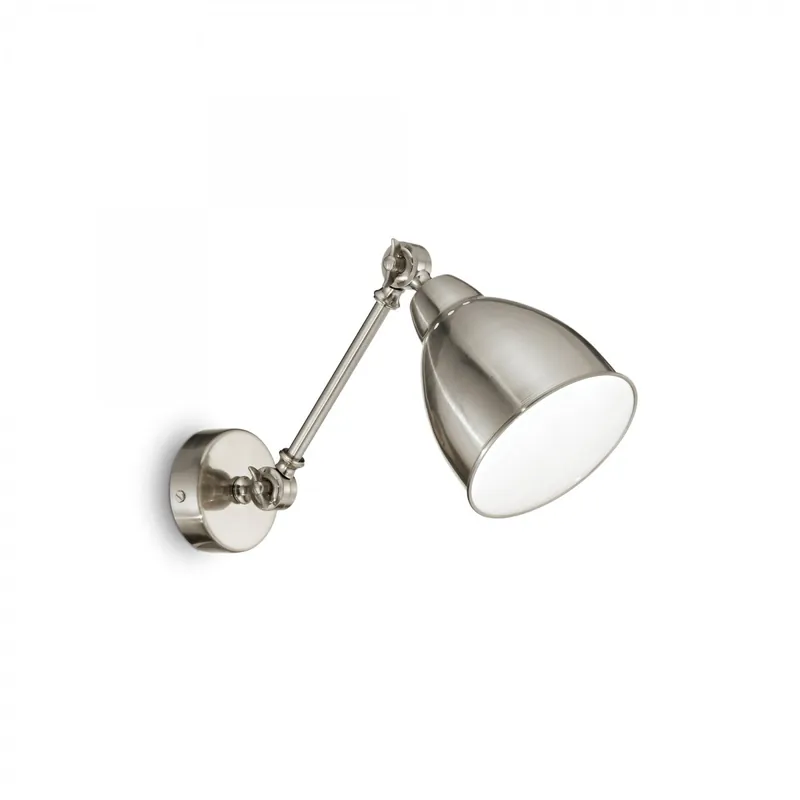 Ideal Lux 016399 fali lámpa Newton Nickel 1x60W E27 - nikkel Expressz szállítás