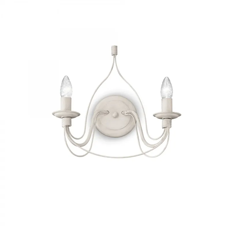 Expressz kézbesítés Ideal Lux 028460 fali lámpa Corte Bianco 2x40W E14 - fehér