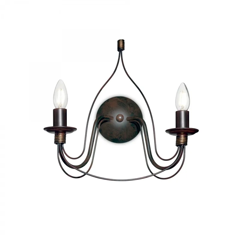 Ideal Lux 057200 fali lámpa Corte Ruggine 2x40W E14 - rozsdaszínű Gyors szállítás