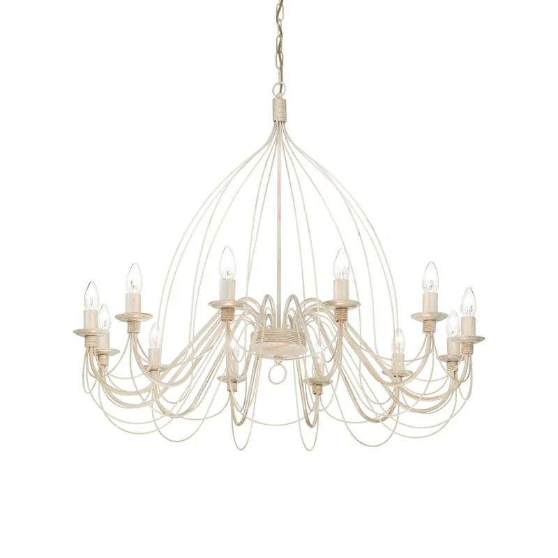 Expressz szállítás Ideal Lux 097664 mennyezeti függőlámpa Corte Bianco 12x40W E14 - fehér