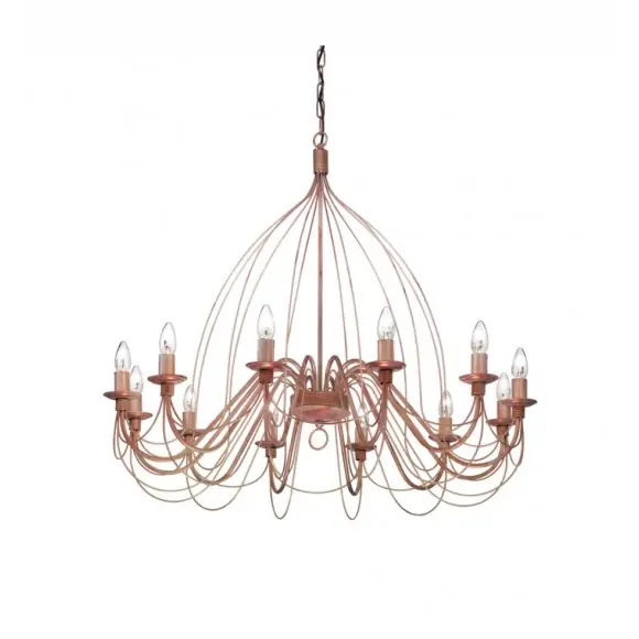 Ideal Lux 097671 mennyezeti függőlámpa Corte Ruggine 12x40W E14 - antik rozsdaszínű Alacsony ár