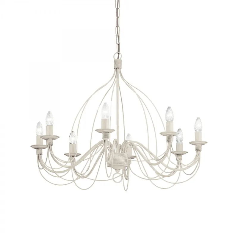 Ideal Lux 005898 Court 8x40W E14 - fehér Különleges ajánlat