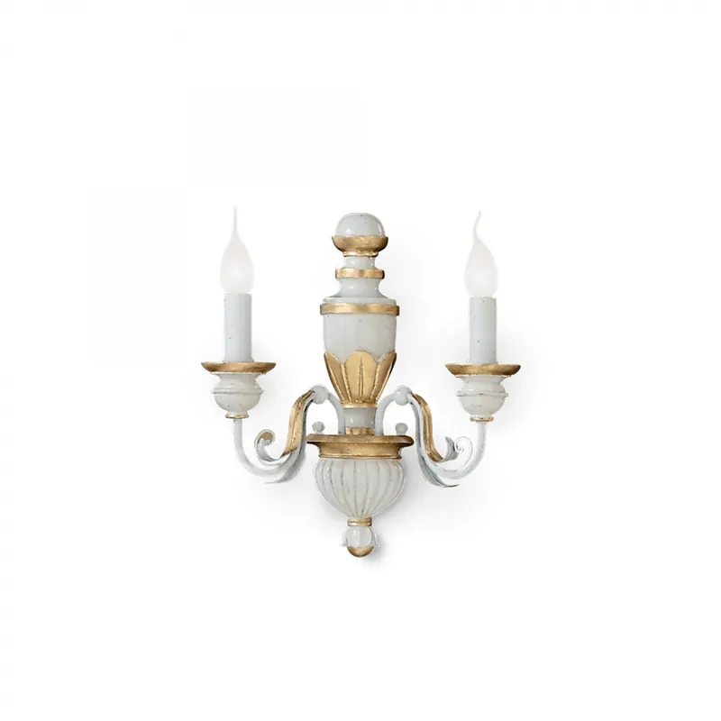 Kedvezmény Ideal Lux 012902 fali lámpa Firenze 2x40W E14 - fehér