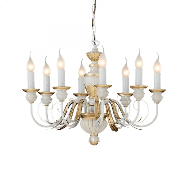 Ideal Lux 012872 mennyezeti függőlámpa Firenze 8x40W E14 - fehér Kiárusítás