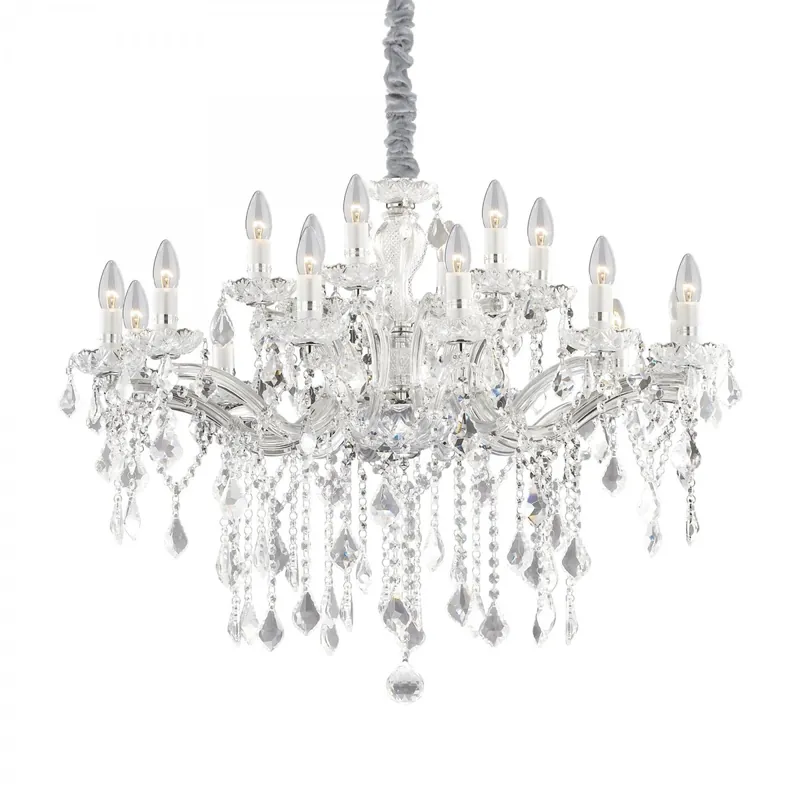 Ideal Lux 075150 mennyezeti függőlámpa Florian Cromo 18x40W E14 - króm Olcsóbb