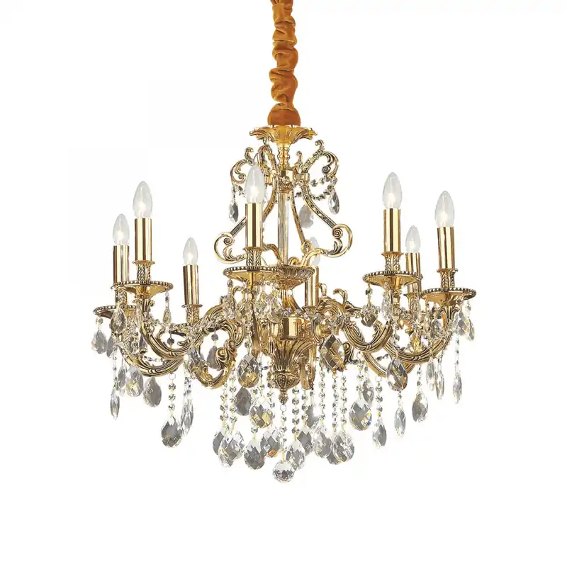 Ideal Lux 060514 függőlámpa Gioconda Oro 8x40W E14 - aranyszínű Olcsóbb